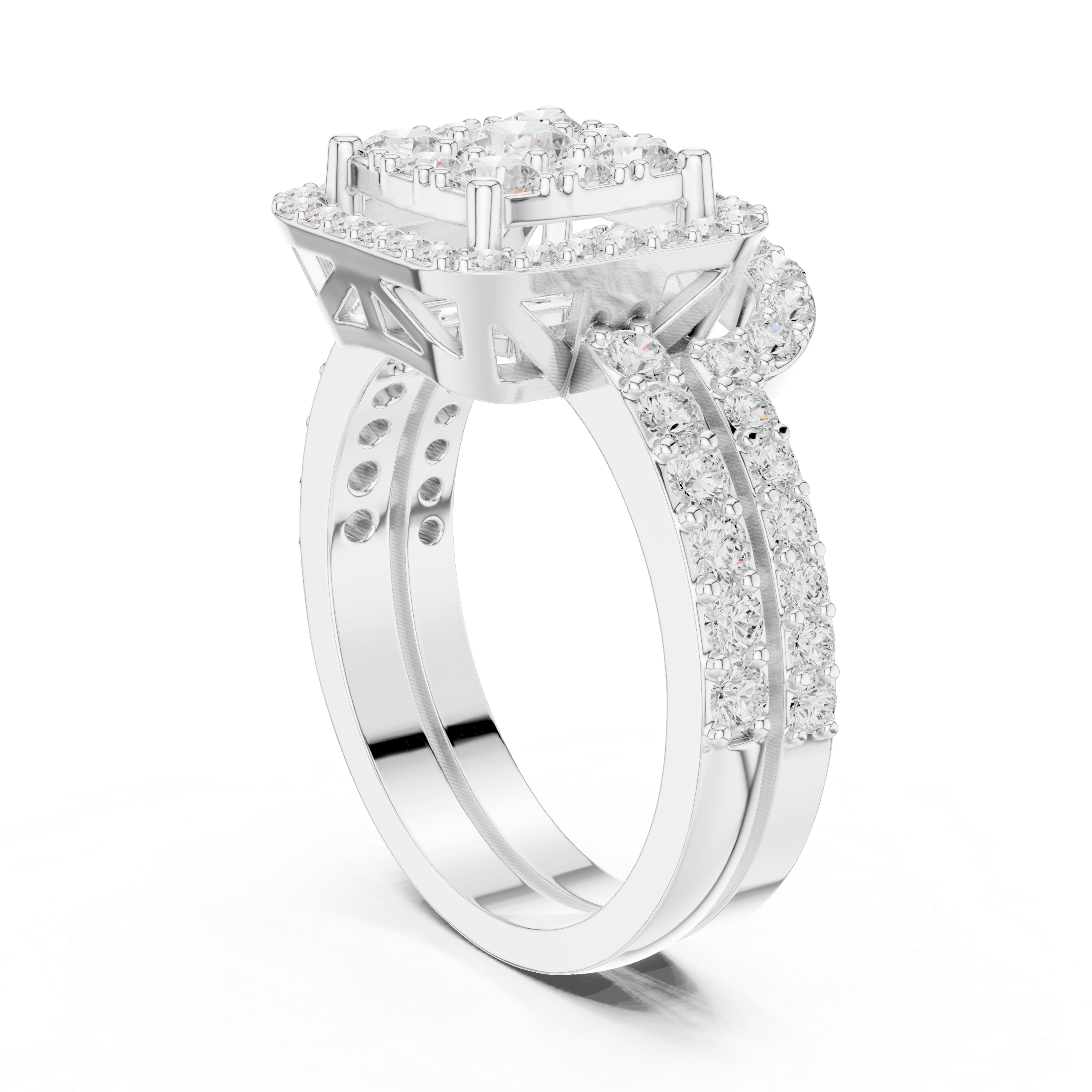 1.85 Carat Round Cut Lab-Grown Diamond Engagement Ring