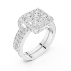 1.85 Carat Round Cut Lab-Grown Diamond Engagement Ring