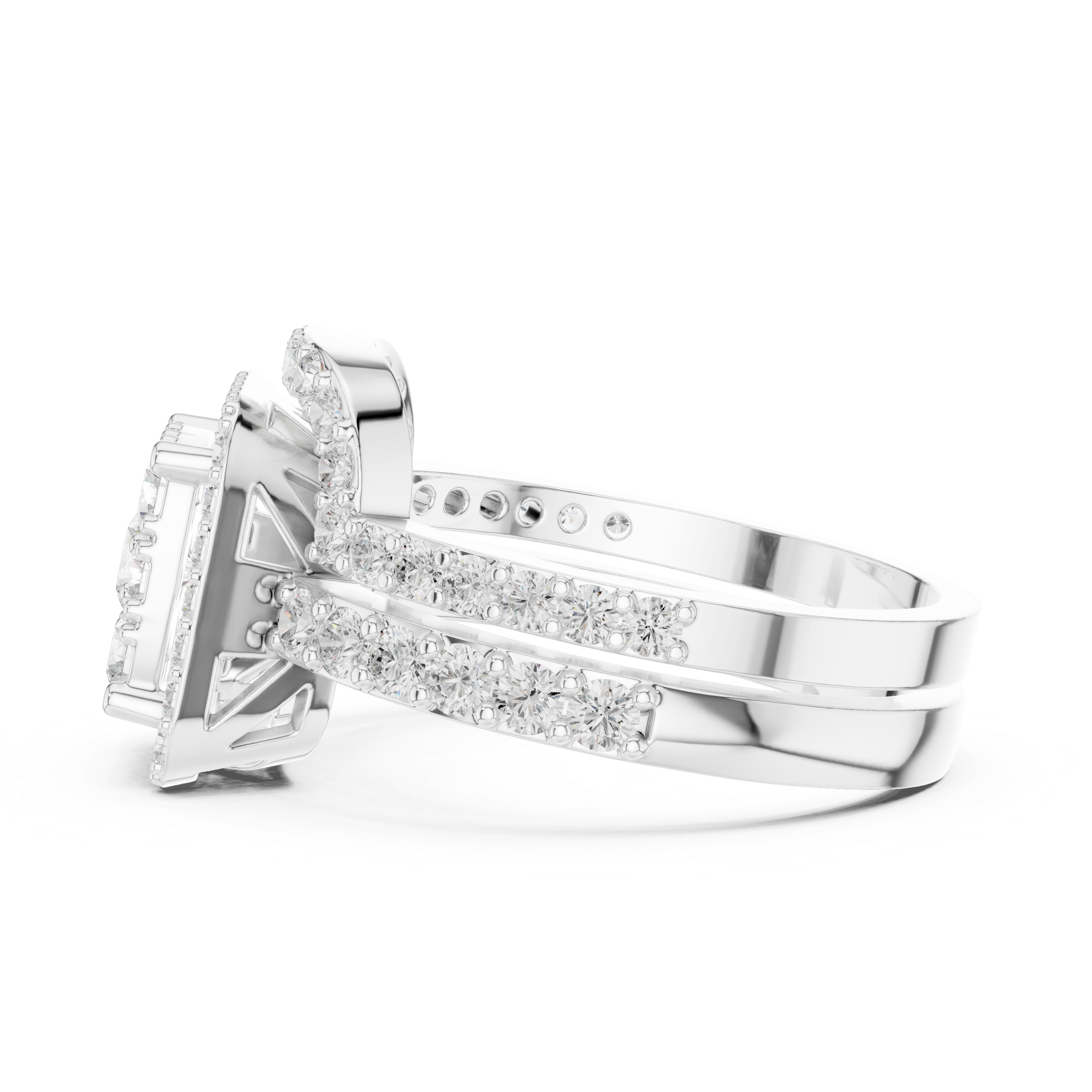 1.85 Carat Round Cut Lab-Grown Diamond Engagement Ring