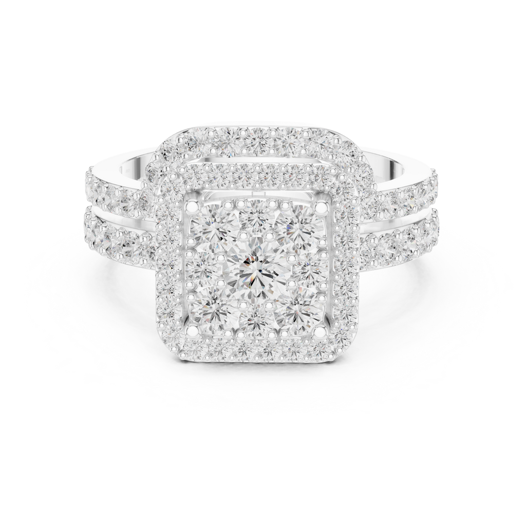 1.85 Carat Round Cut Lab-Grown Diamond Engagement Ring