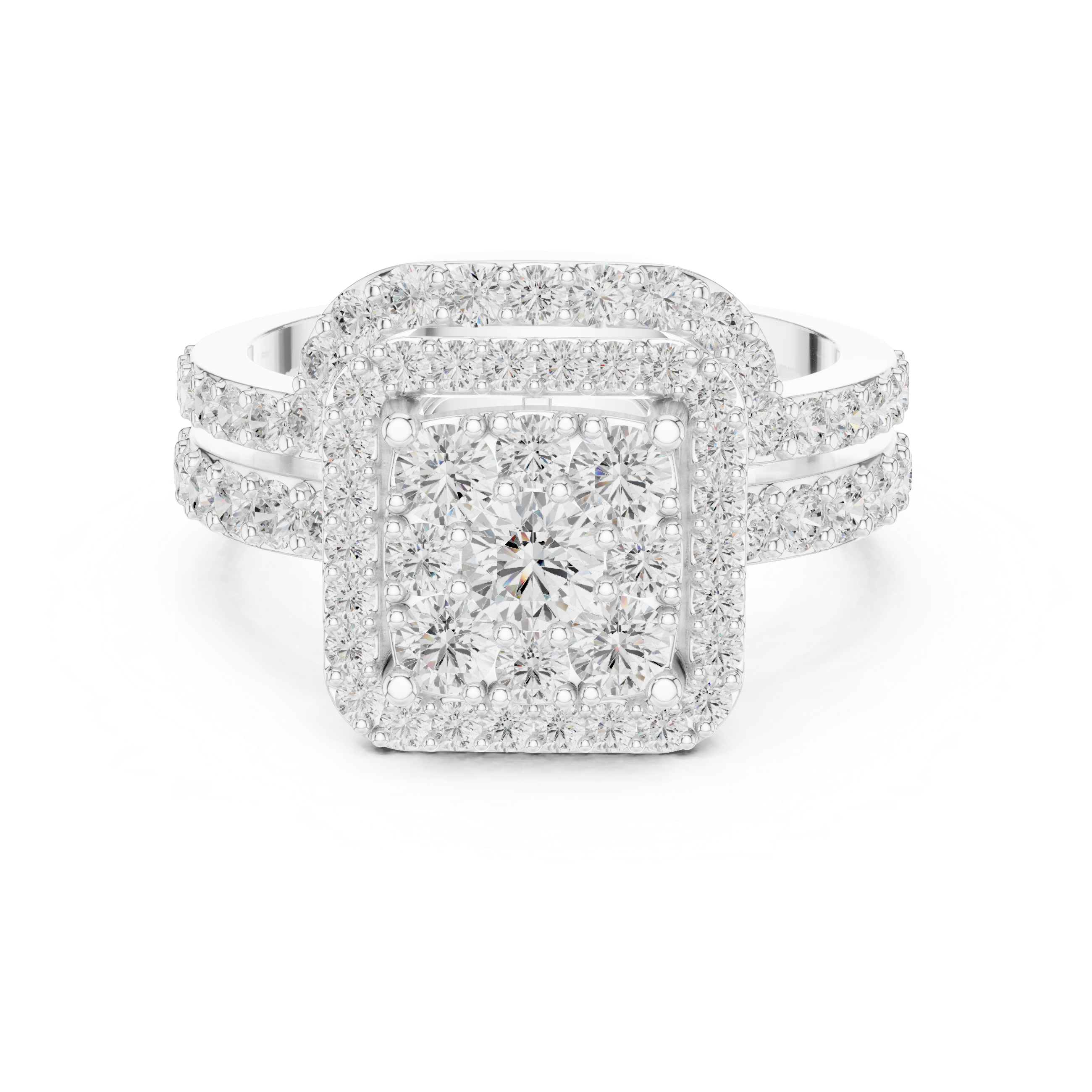 1.85 Carat Round Cut Lab-Grown Diamond Engagement Ring