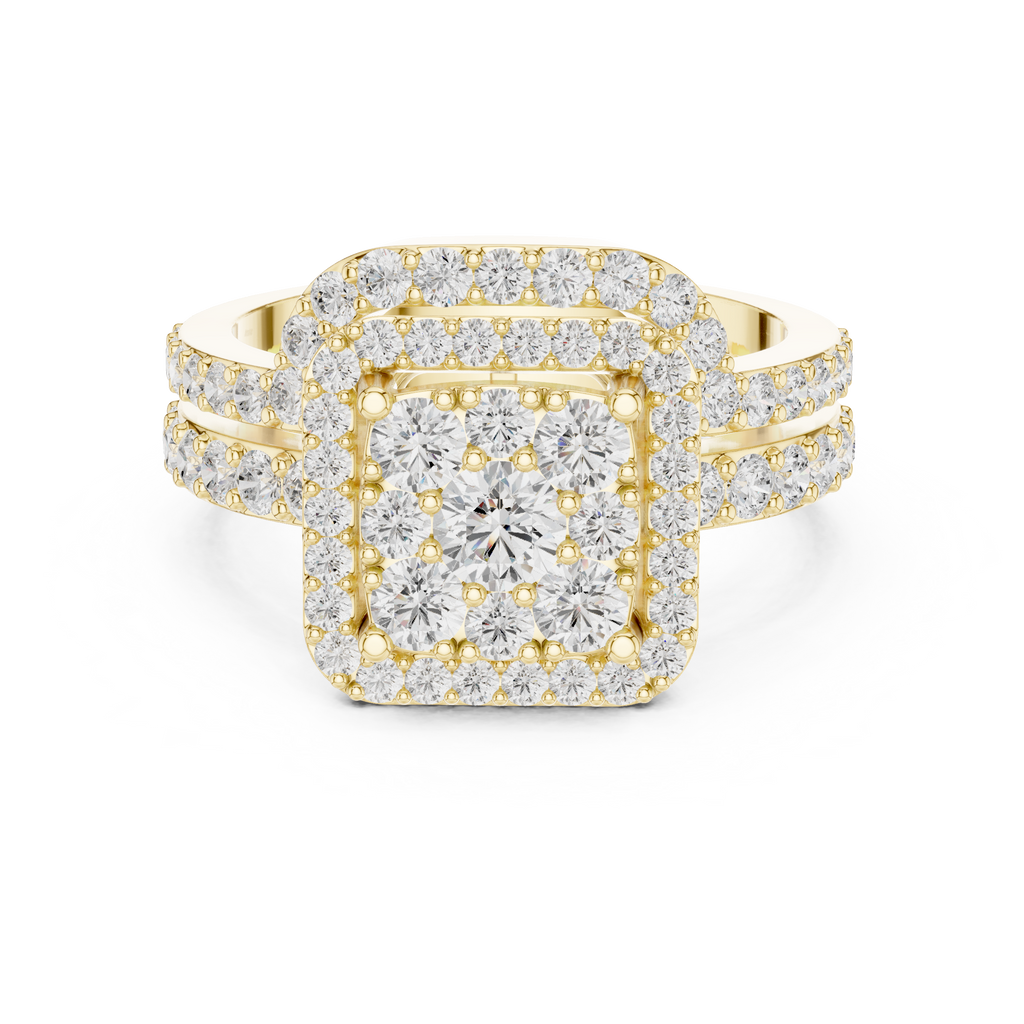 1.85 Carat Round Cut Lab-Grown Diamond Engagement Ring