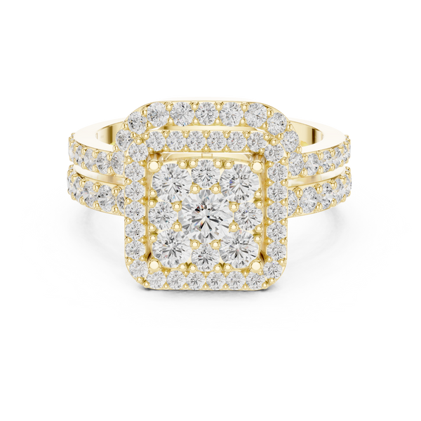 1.85 Carat Round Cut Lab-Grown Diamond Engagement Ring
