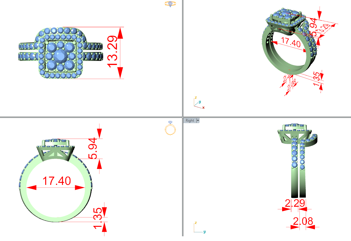 1.85 Carat Round Cut Lab-Grown Diamond Engagement Ring