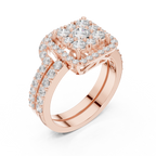 1.85 Carat Round Cut Lab-Grown Diamond Engagement Ring