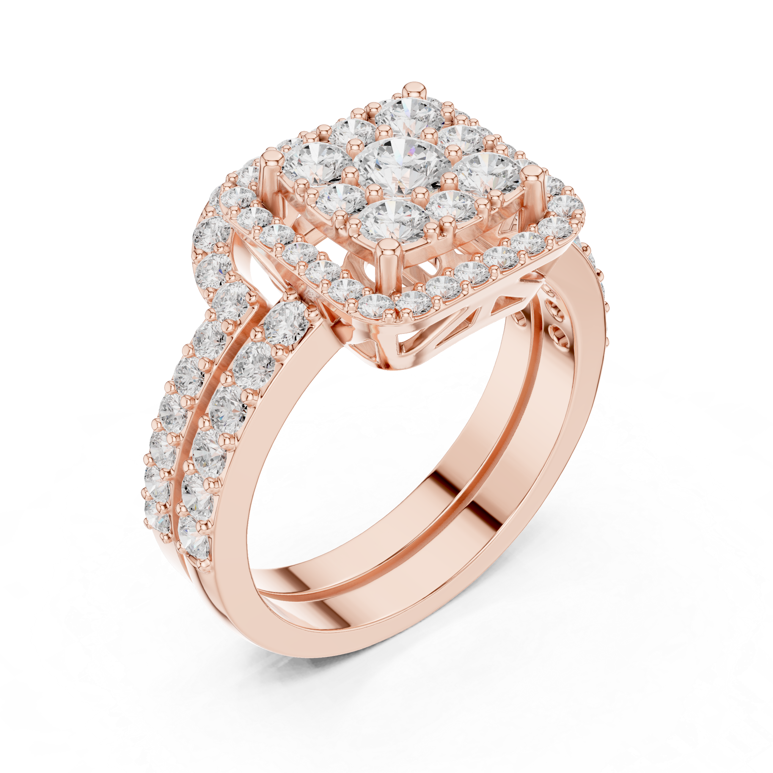 1.85 Carat Round Cut Lab-Grown Diamond Engagement Ring