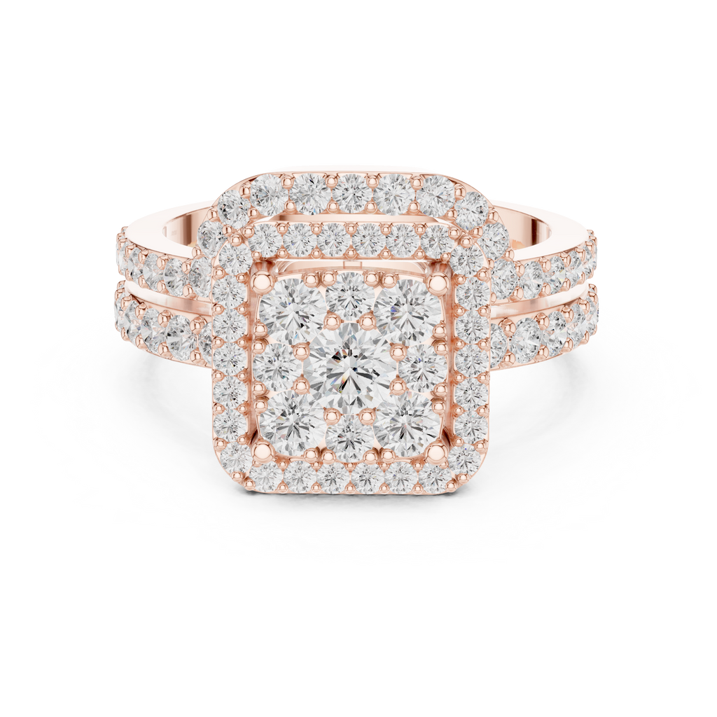 1.85 Carat Round Cut Lab-Grown Diamond Engagement Ring