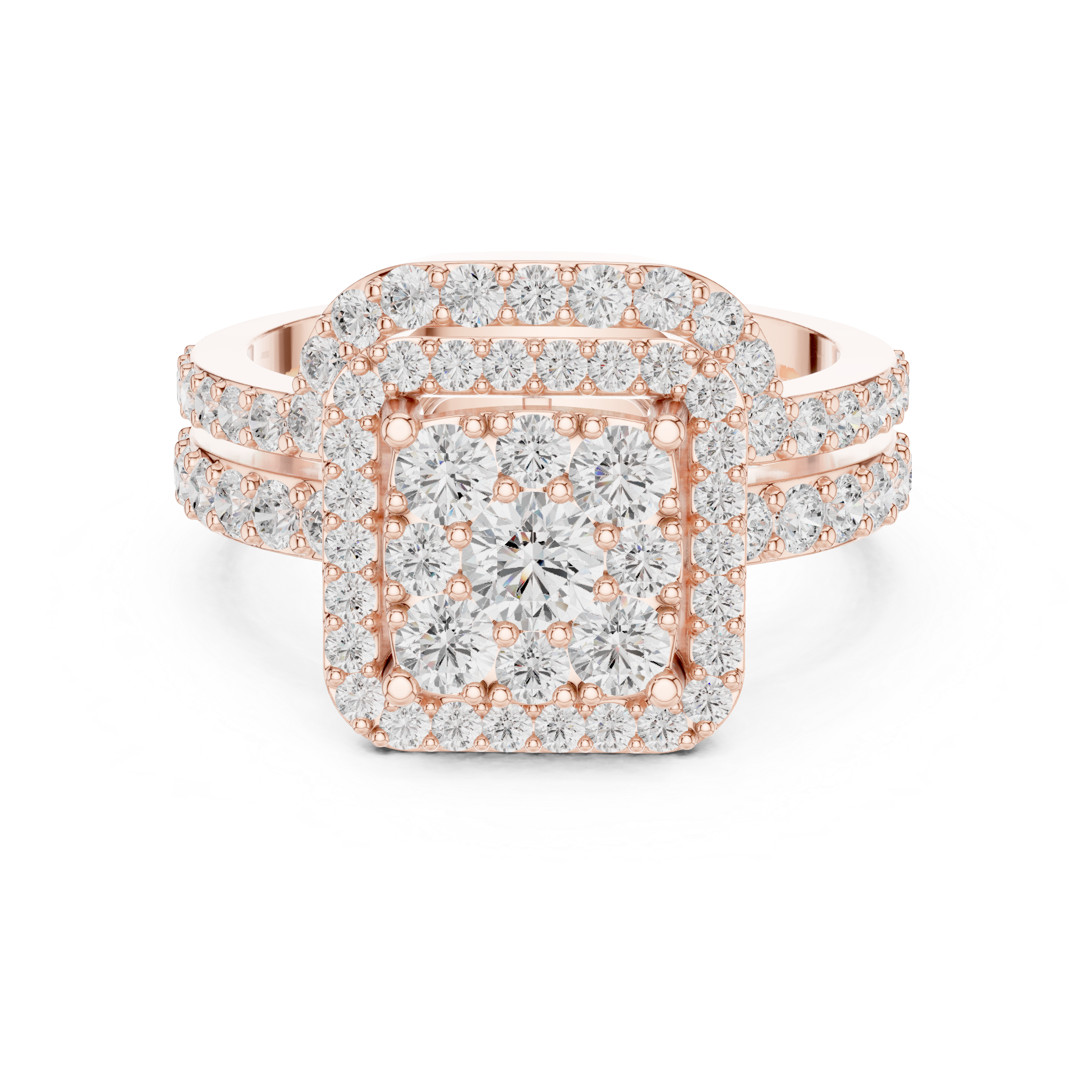 1.85 Carat Round Cut Lab-Grown Diamond Engagement Ring