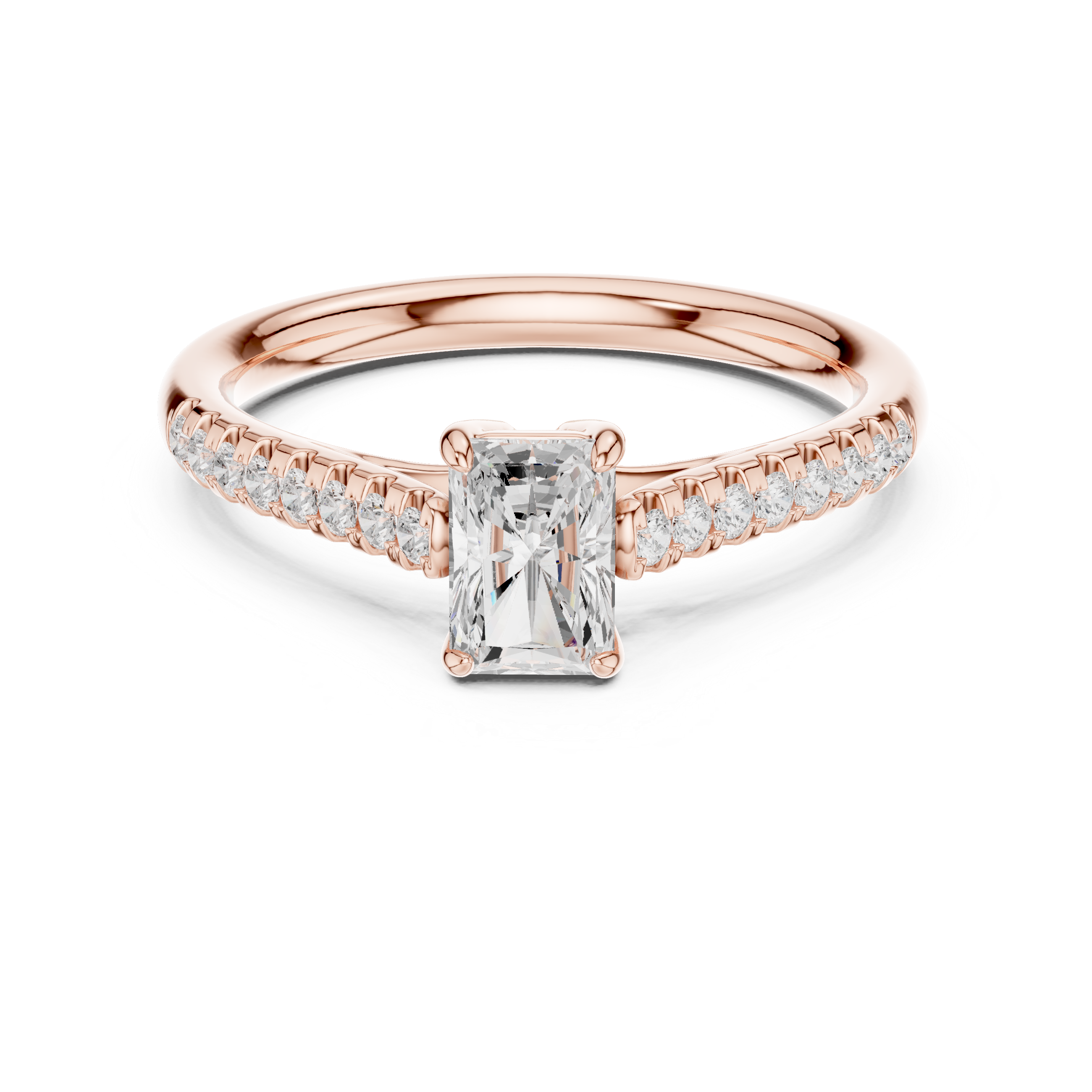 0.85 Carat Radiant Cut Lab-Grown Diamond Engagement Ring