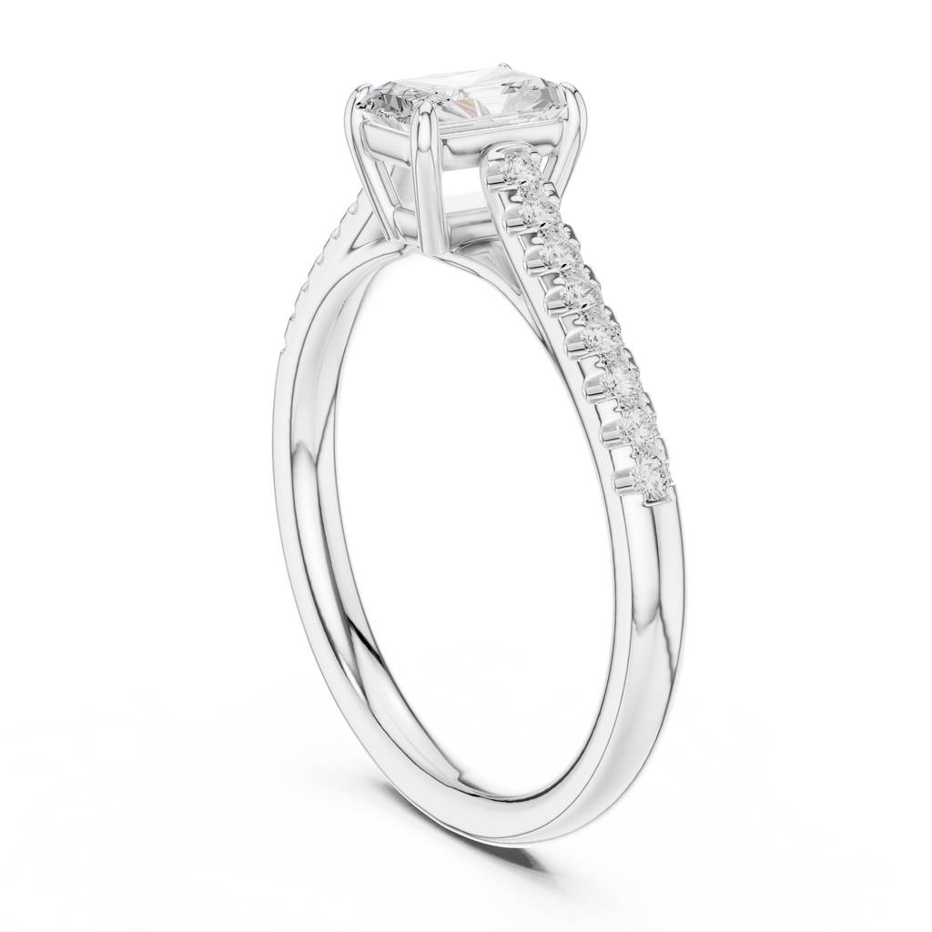0.85 Carat Radiant Cut Lab-Grown Diamond Engagement Ring