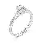 0.85 Carat Radiant Cut Lab-Grown Diamond Engagement Ring