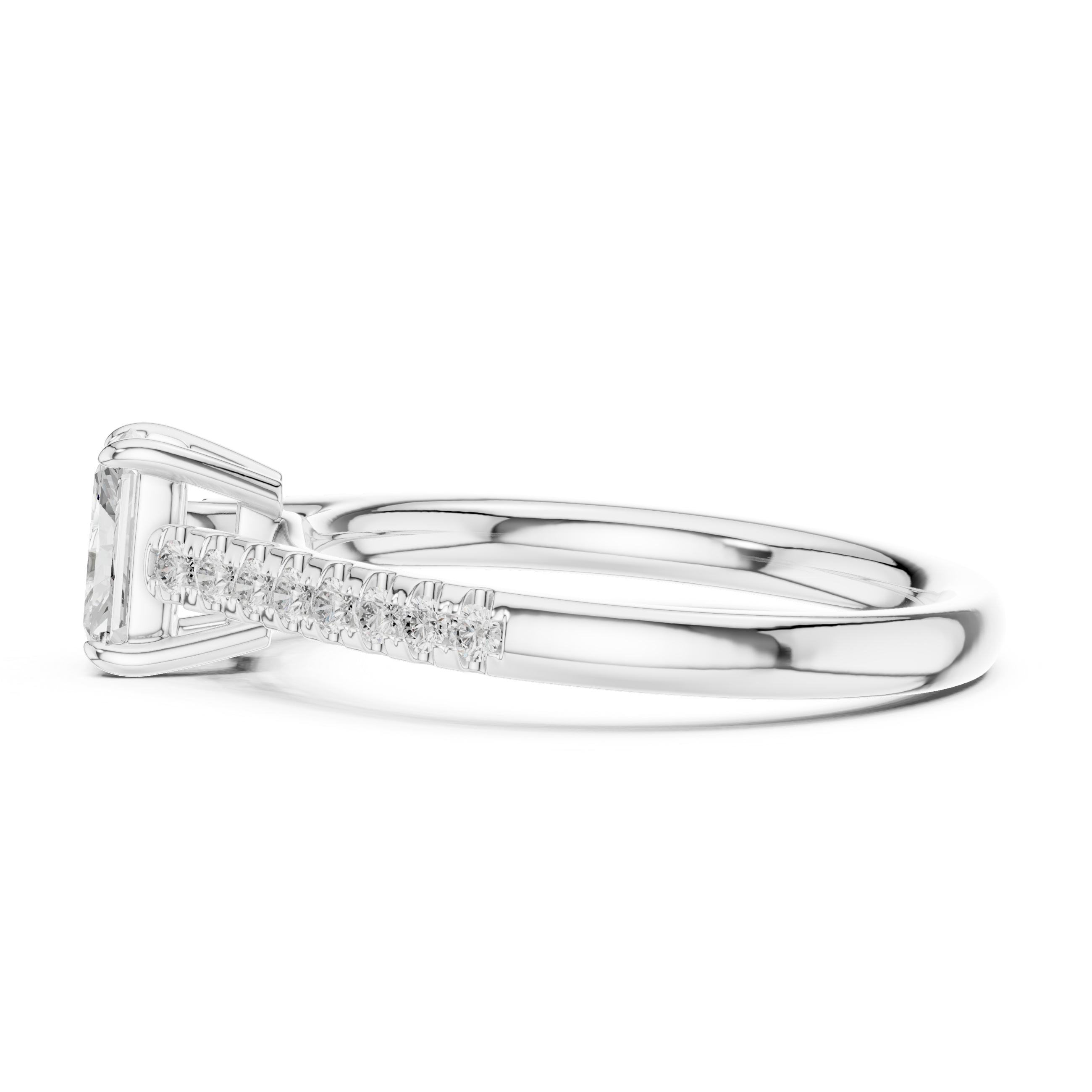 0.85 Carat Radiant Cut Lab-Grown Diamond Engagement Ring