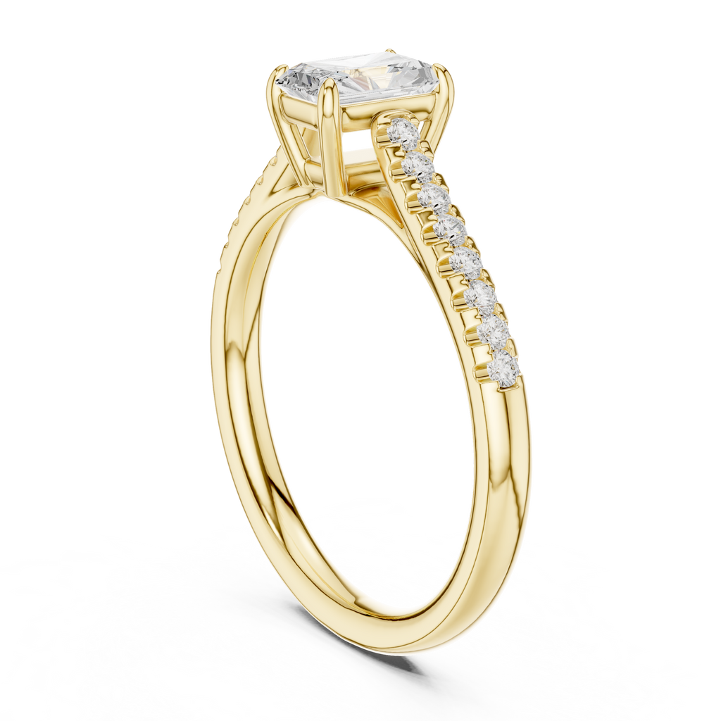 0.85 Carat Radiant Cut Lab-Grown Diamond Engagement Ring