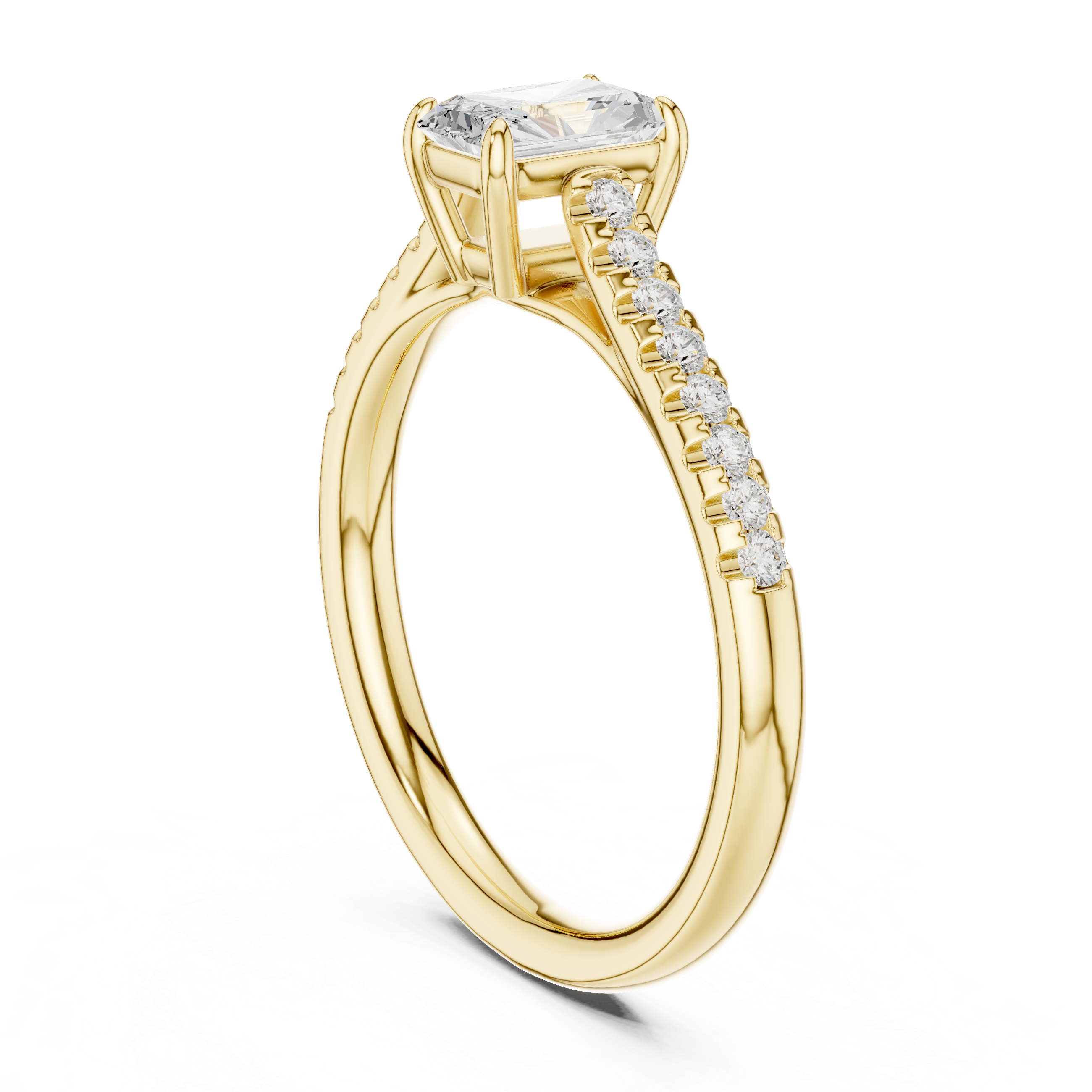 0.85 Carat Radiant Cut Lab-Grown Diamond Engagement Ring