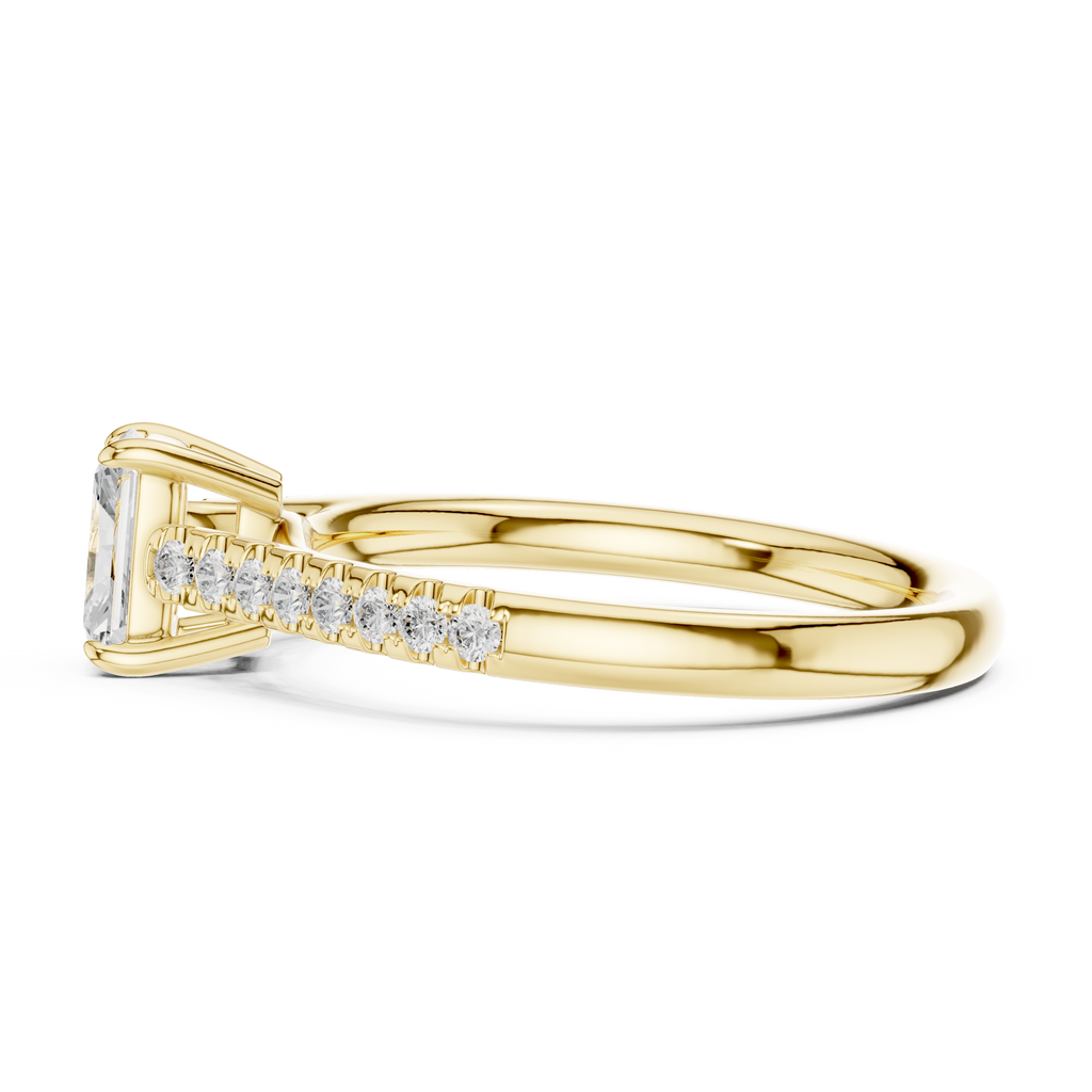 0.85 Carat Radiant Cut Lab-Grown Diamond Engagement Ring