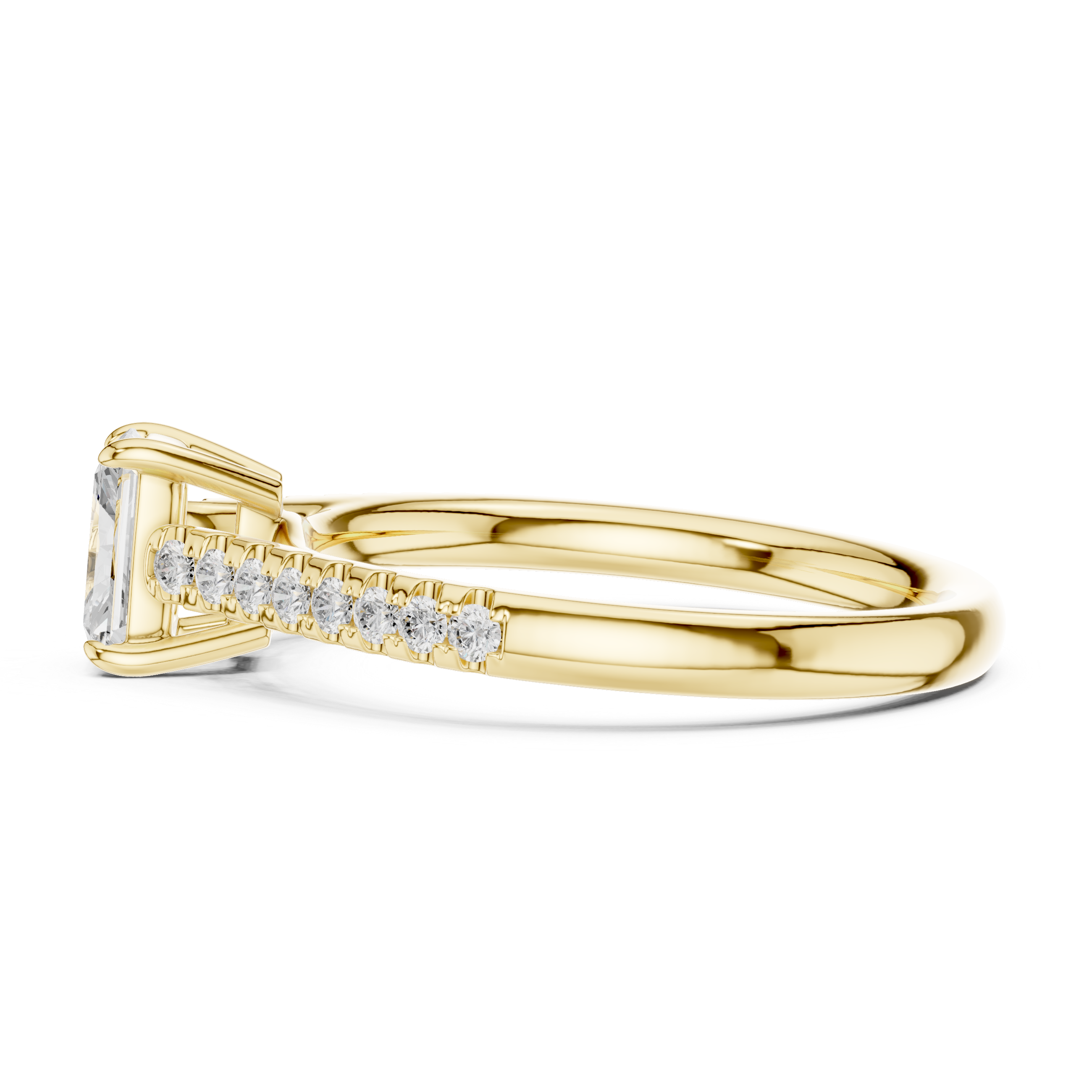 0.85 Carat Radiant Cut Lab-Grown Diamond Engagement Ring