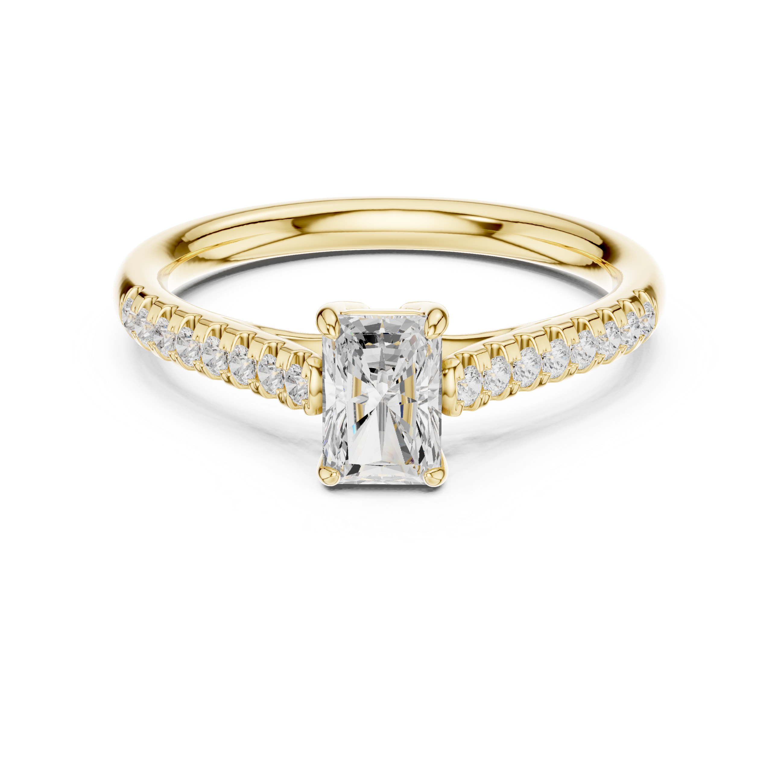 0.85 Carat Radiant Cut Lab-Grown Diamond Engagement Ring