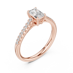0.85 Carat Radiant Cut Lab-Grown Diamond Engagement Ring