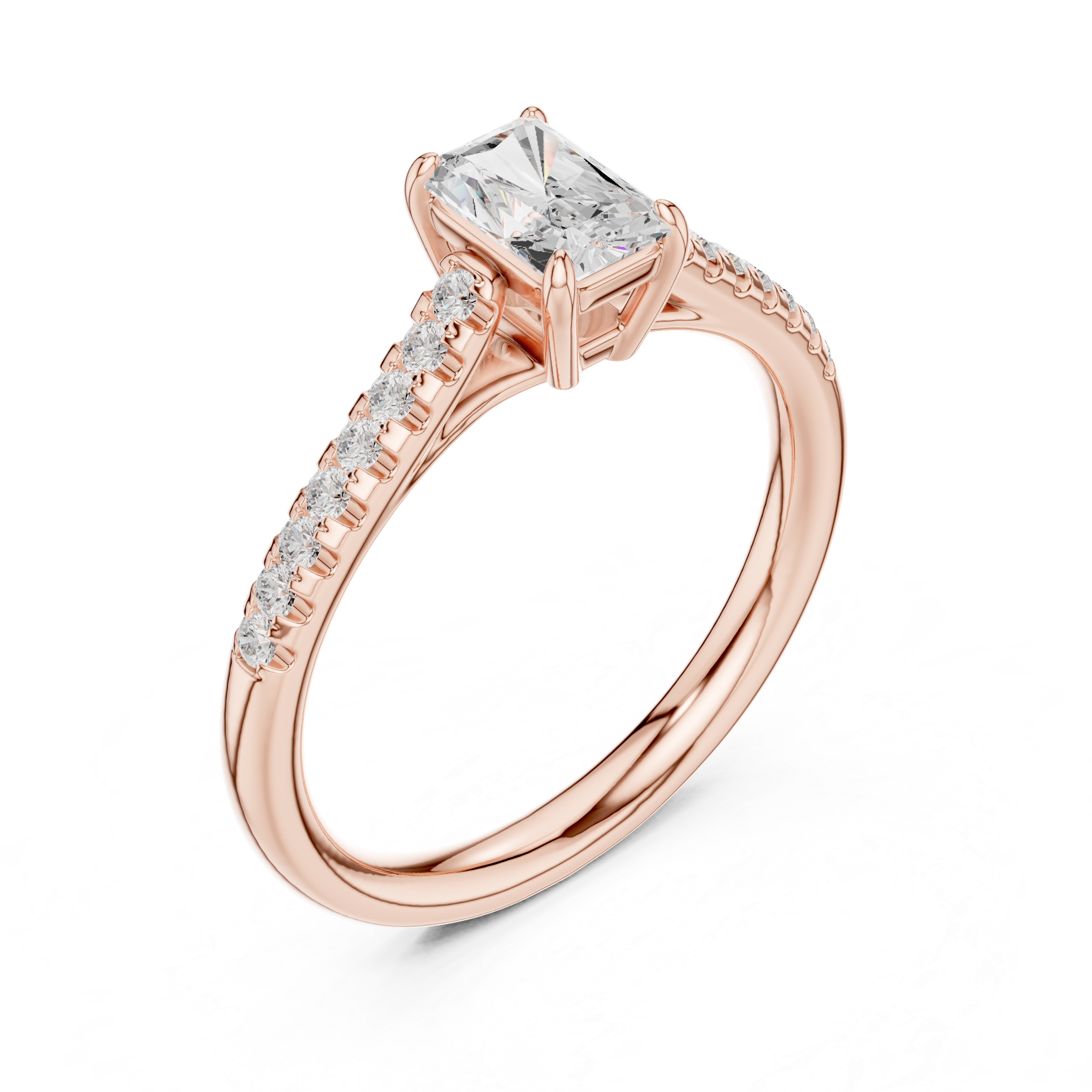 0.85 Carat Radiant Cut Lab-Grown Diamond Engagement Ring