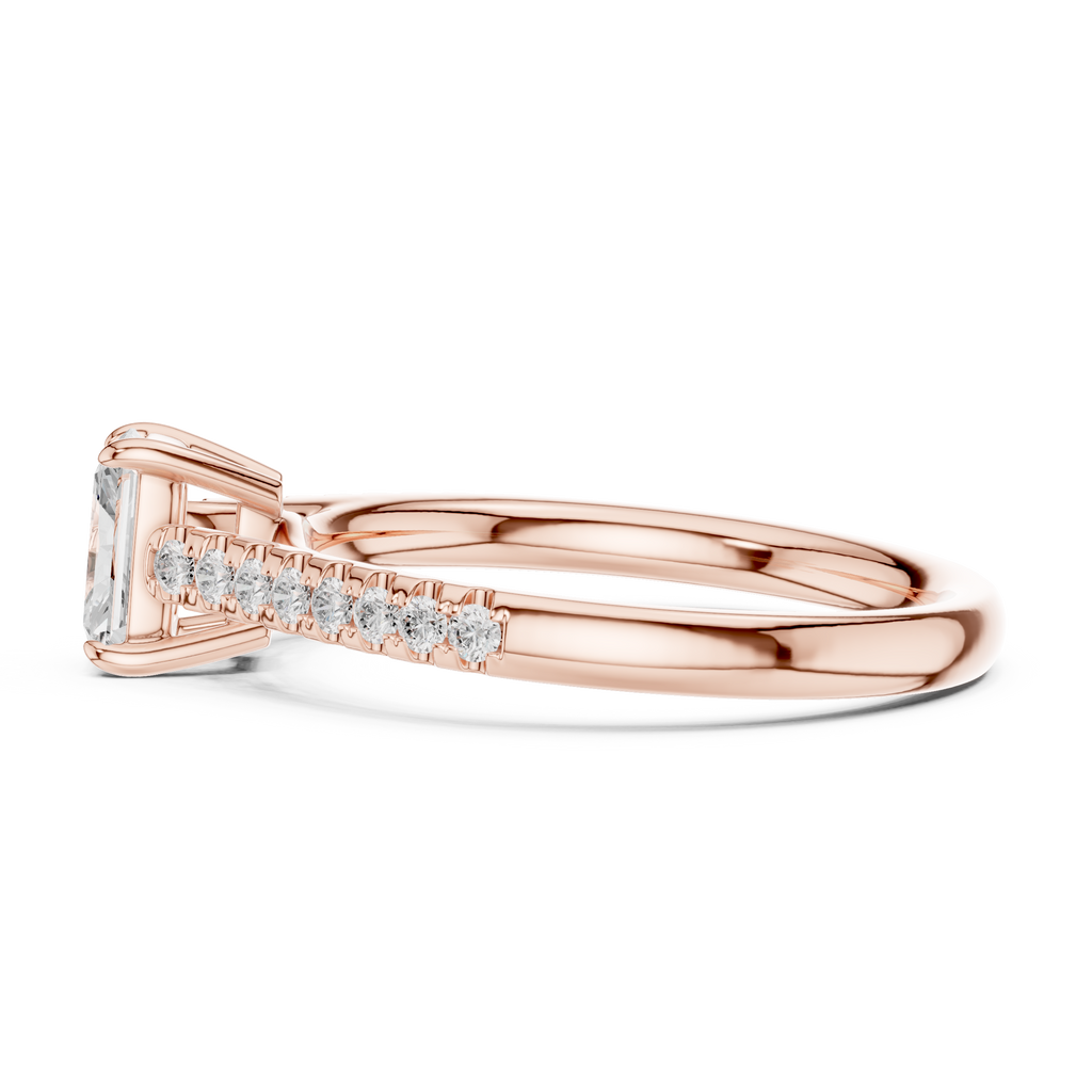 0.85 Carat Radiant Cut Lab-Grown Diamond Engagement Ring