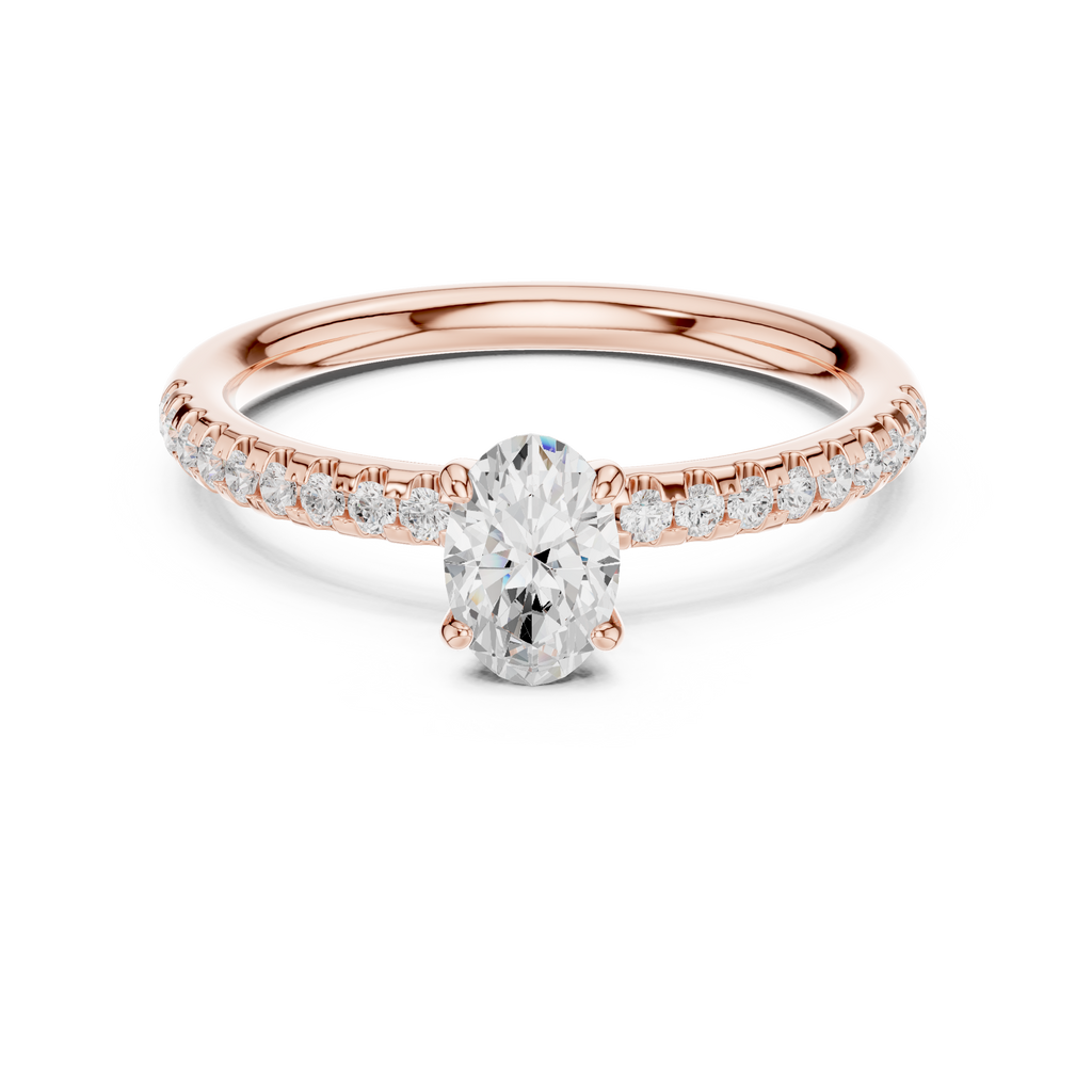 0.85 Carat Oval Cut Lab-Grown Diamond Engagement Ring