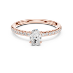 0.85 Carat Oval Cut Lab-Grown Diamond Engagement Ring