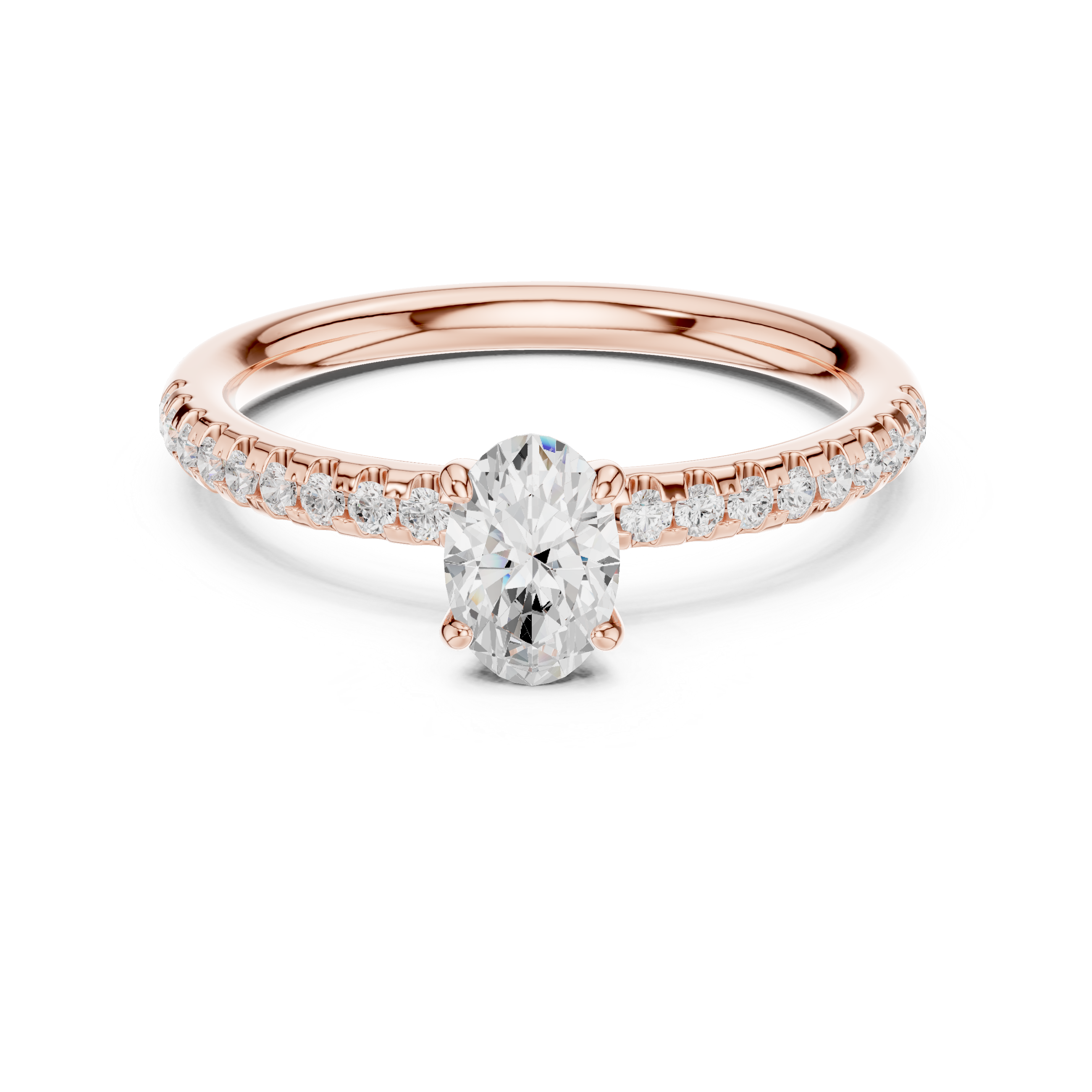 0.85 Carat Oval Cut Lab-Grown Diamond Engagement Ring