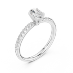 0.85 Carat Oval Cut Lab-Grown Diamond Engagement Ring