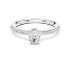 0.85 Carat Oval Cut Lab-Grown Diamond Engagement Ring