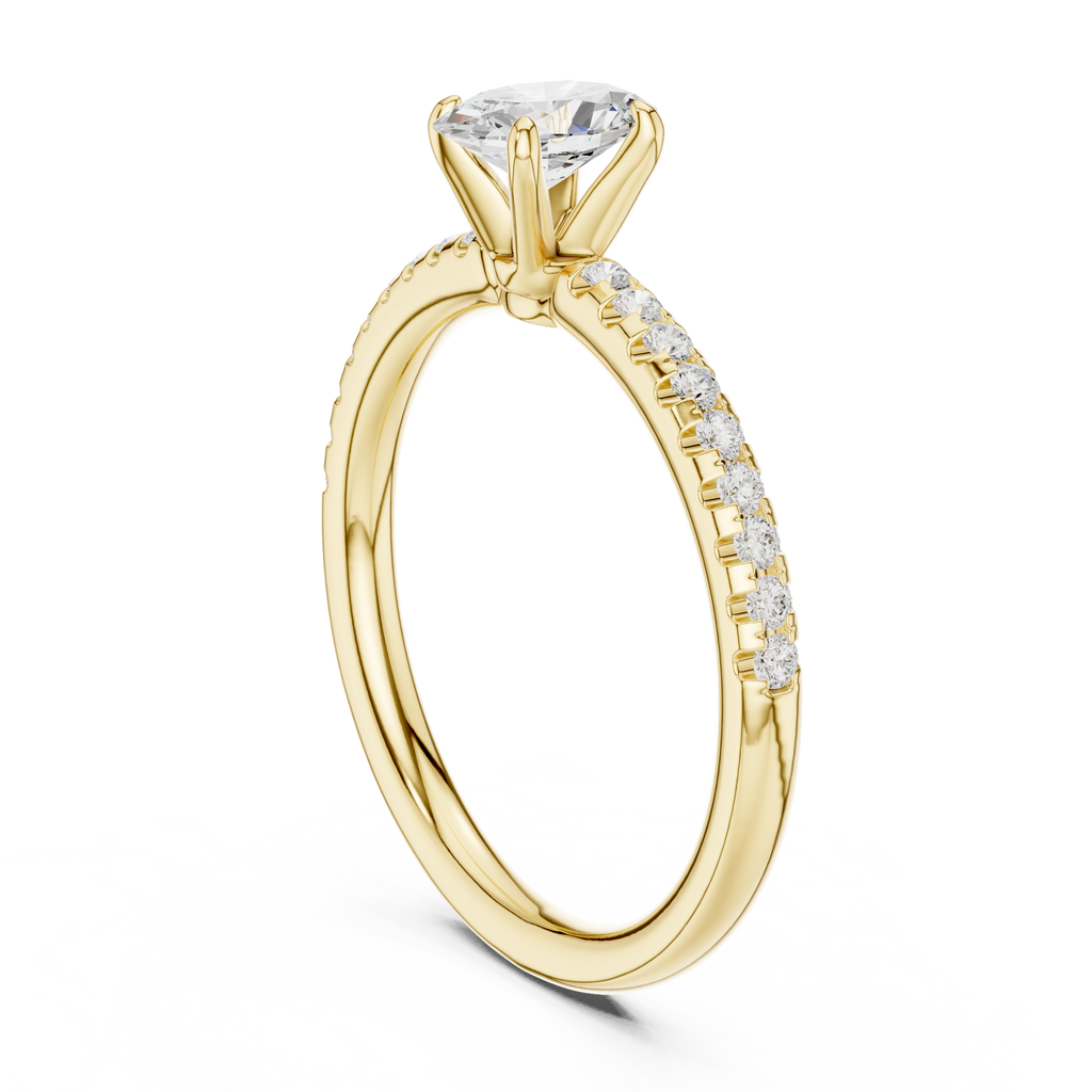0.85 Carat Oval Cut Lab-Grown Diamond Engagement Ring