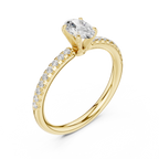 0.85 Carat Oval Cut Lab-Grown Diamond Engagement Ring