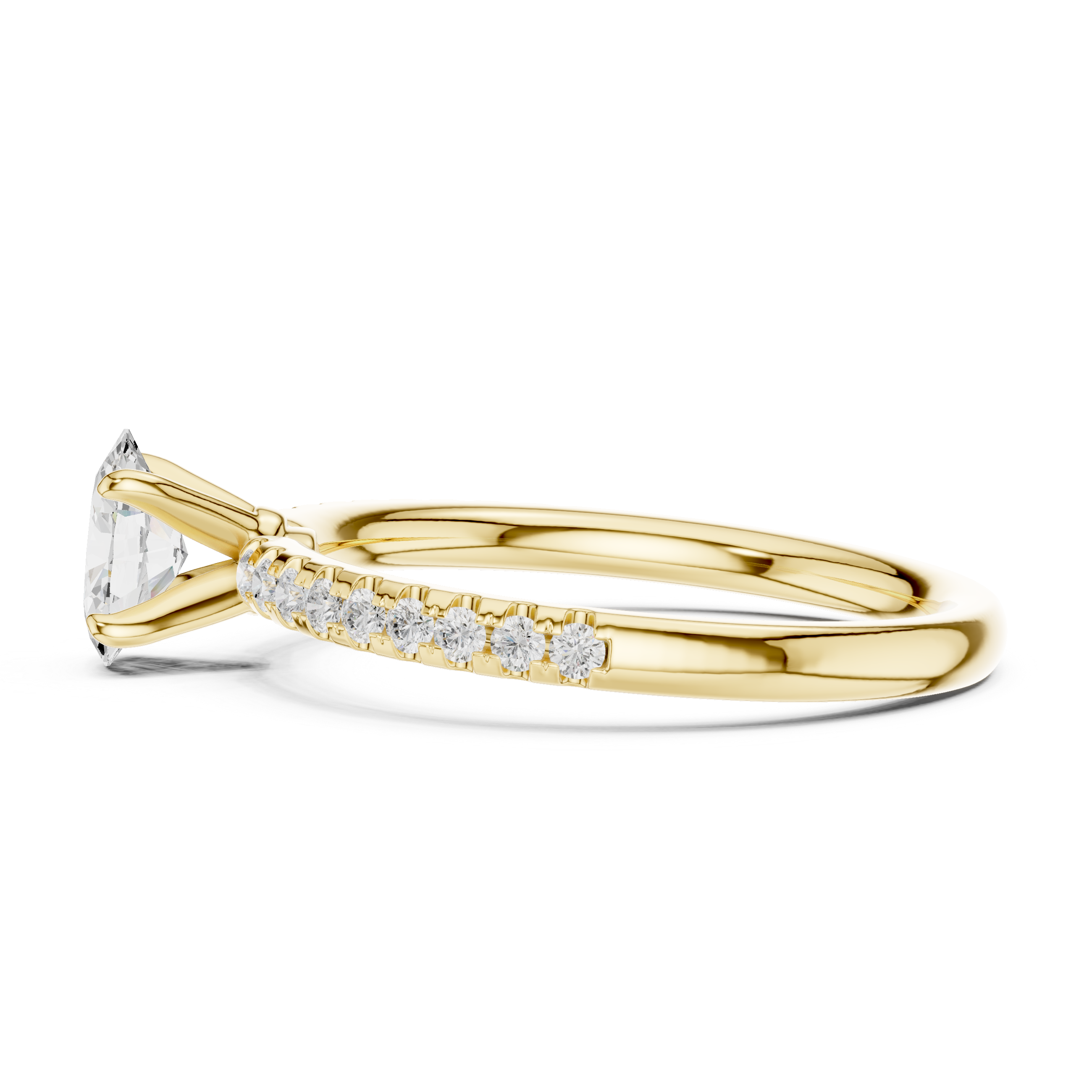 0.85 Carat Oval Cut Lab-Grown Diamond Engagement Ring