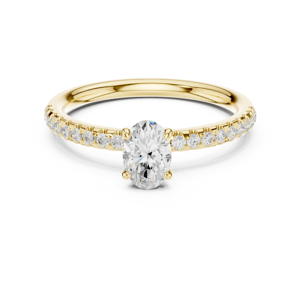 0.85 Carat Oval Cut Lab-Grown Diamond Engagement Ring