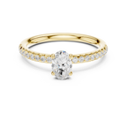 0.85 Carat Oval Cut Lab-Grown Diamond Engagement Ring