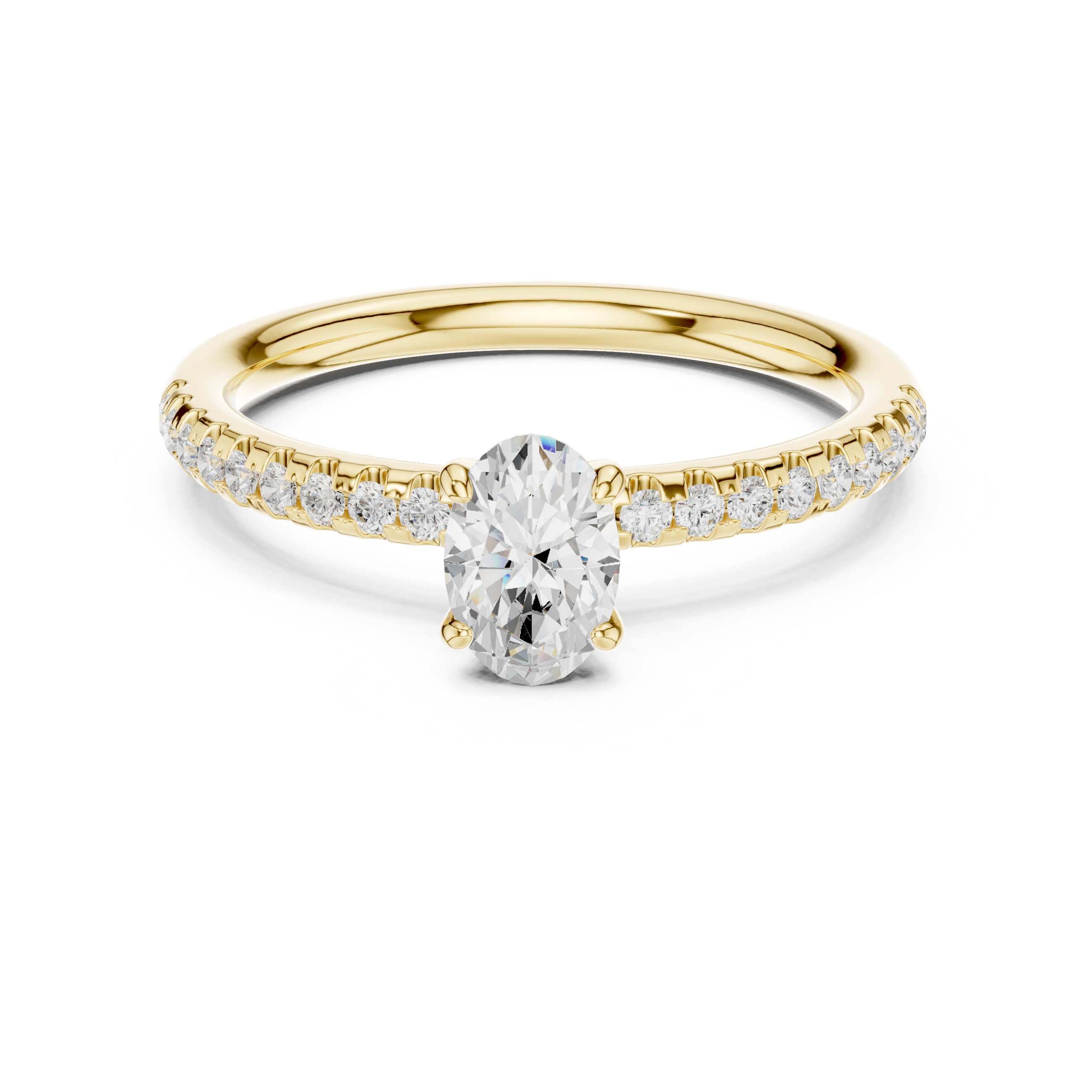 0.85 Carat Oval Cut Lab-Grown Diamond Engagement Ring