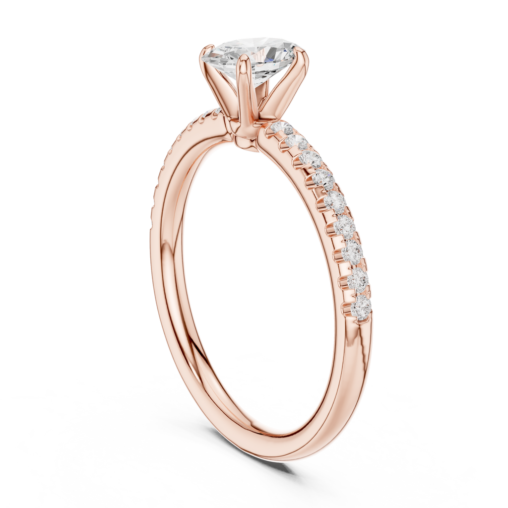 0.85 Carat Oval Cut Lab-Grown Diamond Engagement Ring