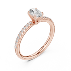0.85 Carat Oval Cut Lab-Grown Diamond Engagement Ring