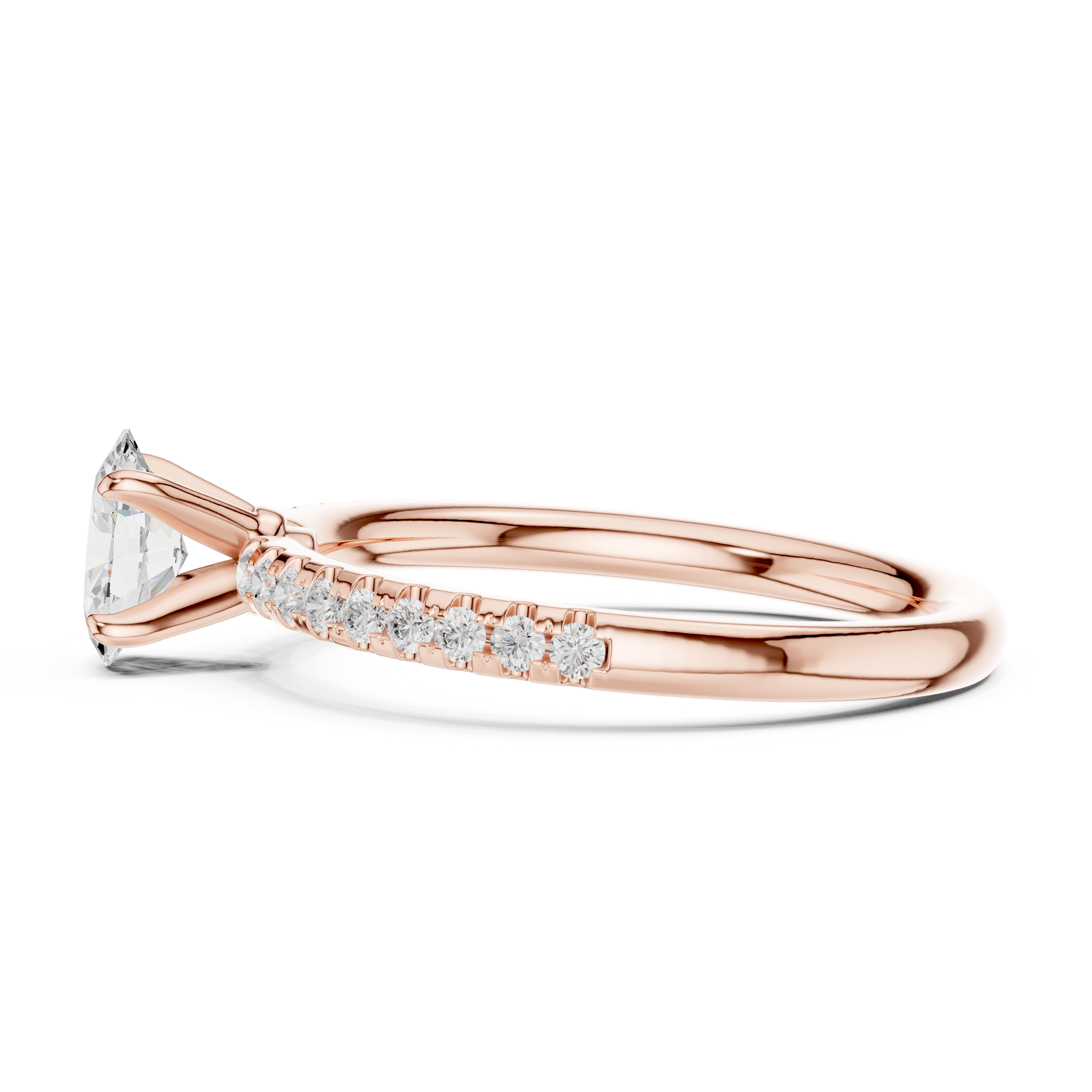 0.85 Carat Oval Cut Lab-Grown Diamond Engagement Ring