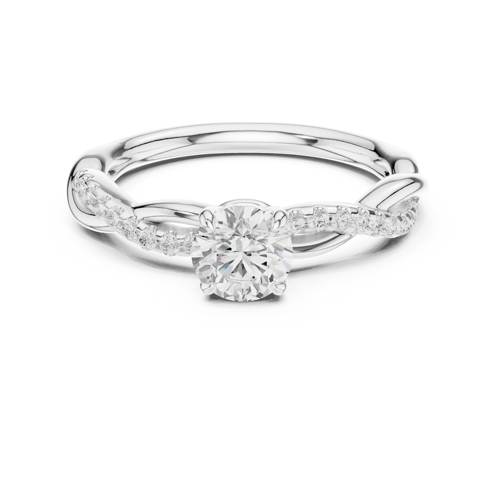0.75 Carat Round Cut Lab-Grown Diamond Engagement Ring