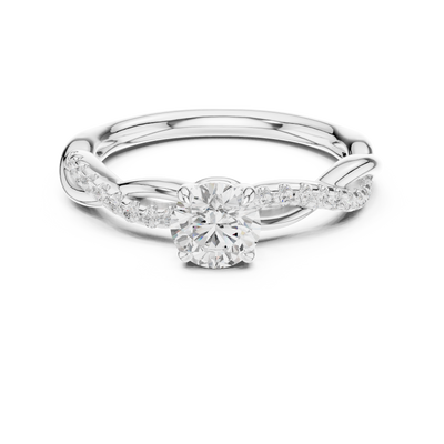 0.75 Carat Round Cut Lab-Grown Diamond Engagement Ring