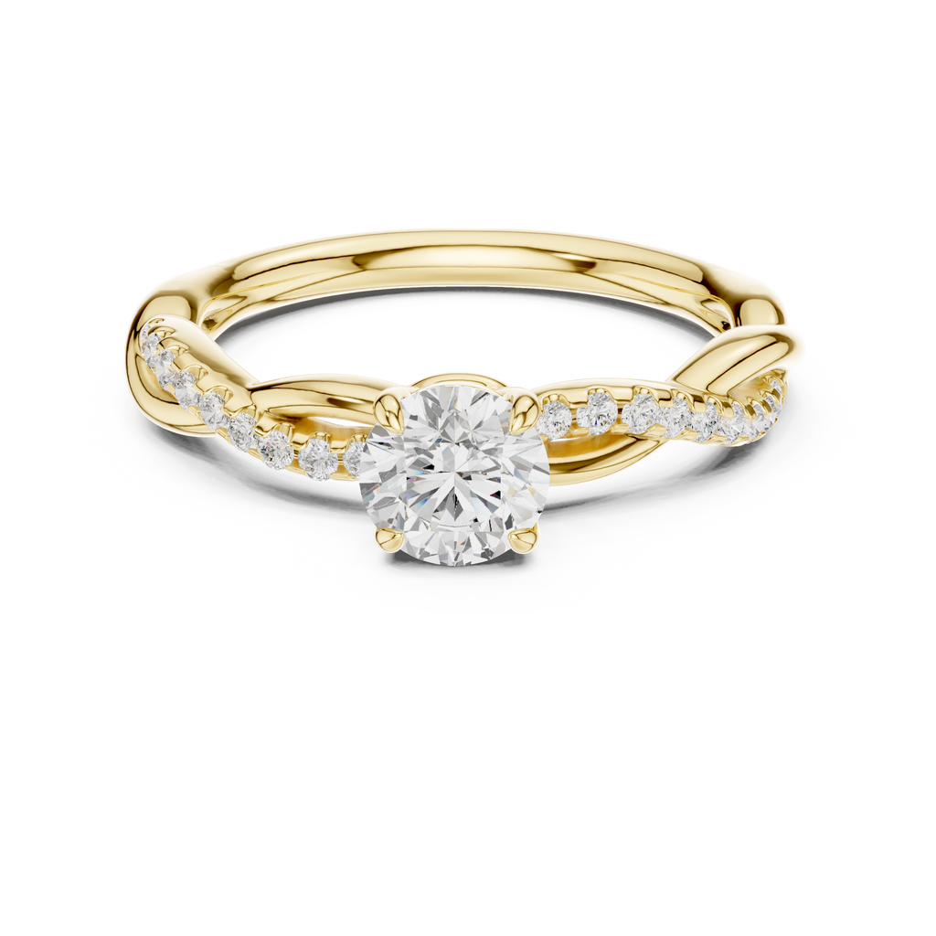 0.75 Carat Round Cut Lab-Grown Diamond Engagement Ring