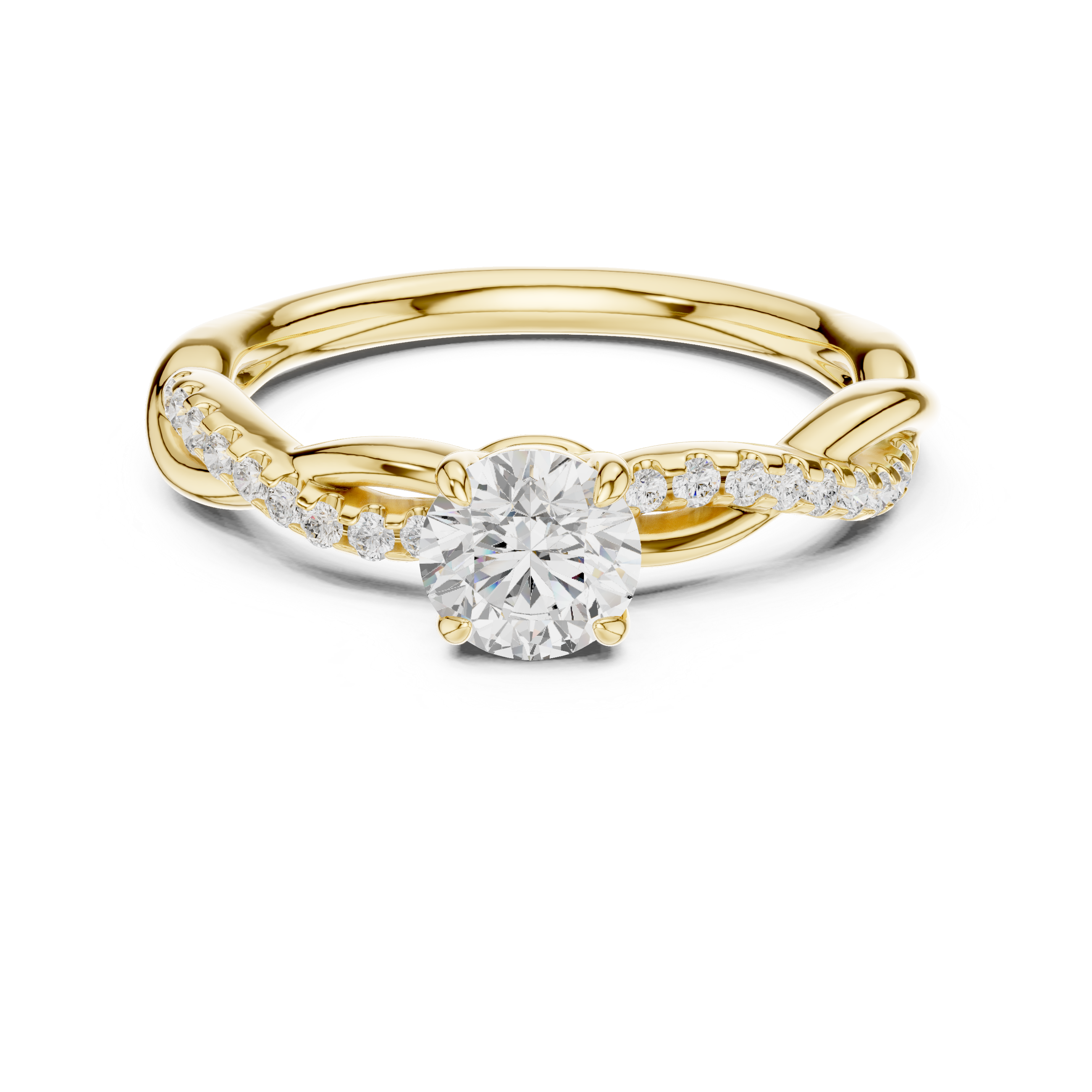 0.75 Carat Round Cut Lab-Grown Diamond Engagement Ring