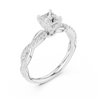 0.75 Carat Princess Cut Lab-Grown Diamond Engagement Ring