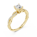 0.75 Carat Princess Cut Lab-Grown Diamond Engagement Ring