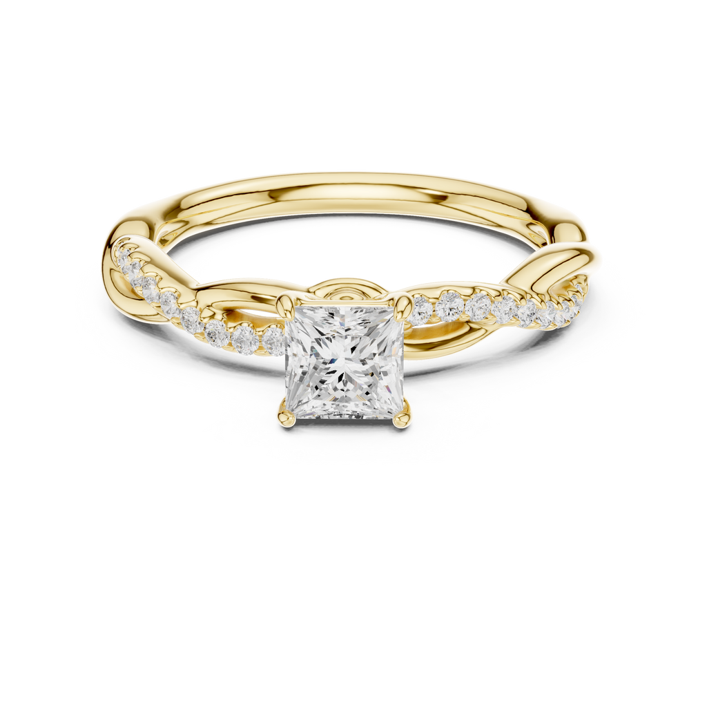 0.75 Carat Princess Cut Lab-Grown Diamond Engagement Ring