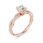 0.75 Carat Princess Cut Lab-Grown Diamond Engagement Ring