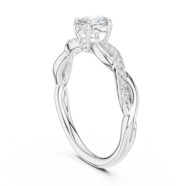 0.75 Carat Oval Cut Lab-Grown Diamond Engagement Ring