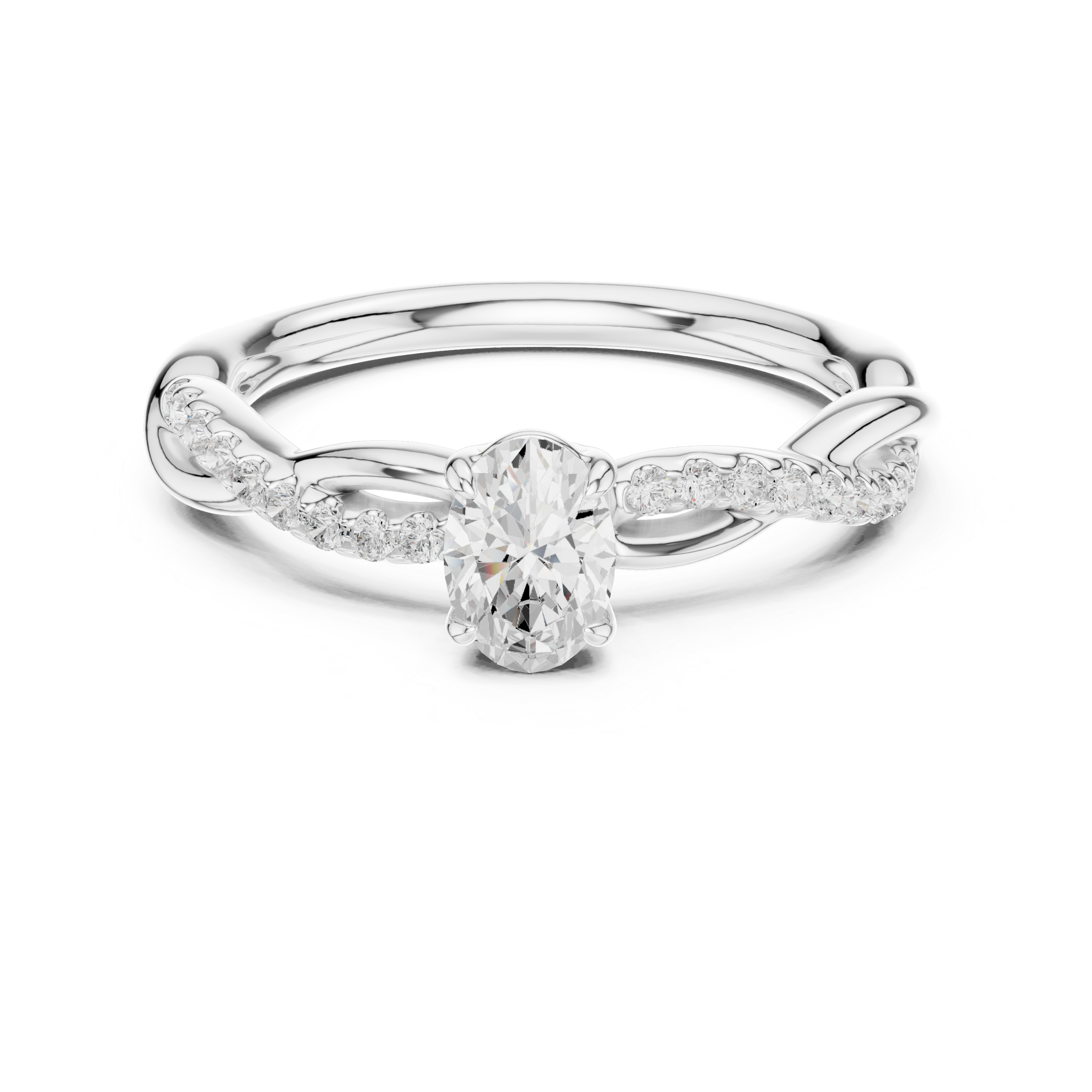 0.75 Carat Oval Cut Lab-Grown Diamond Engagement Ring