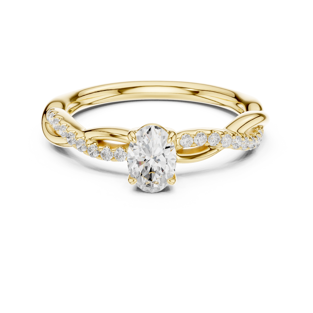 0.75 Carat Oval Cut Lab-Grown Diamond Engagement Ring