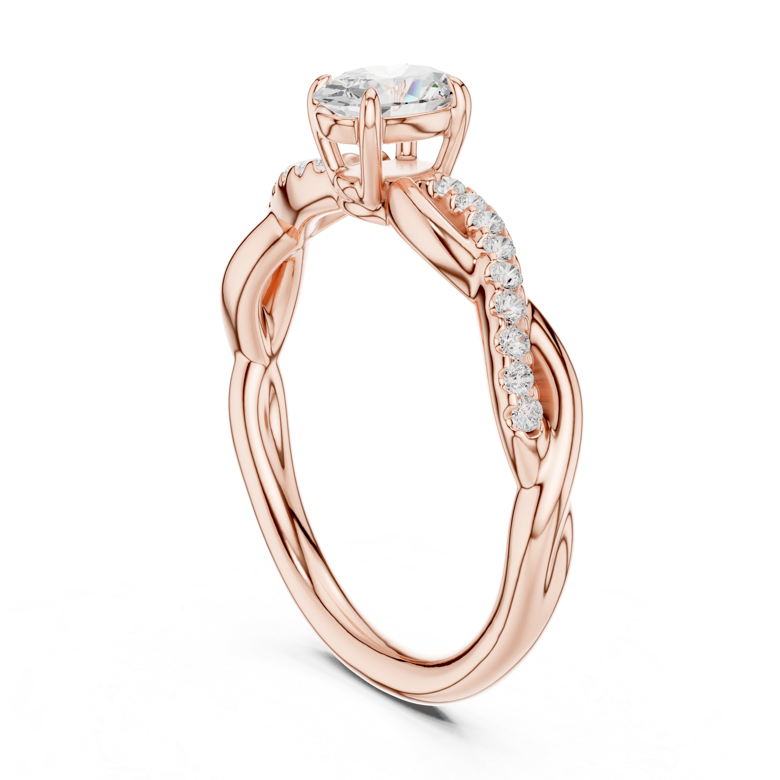 0.75 Carat Oval Cut Lab-Grown Diamond Engagement Ring